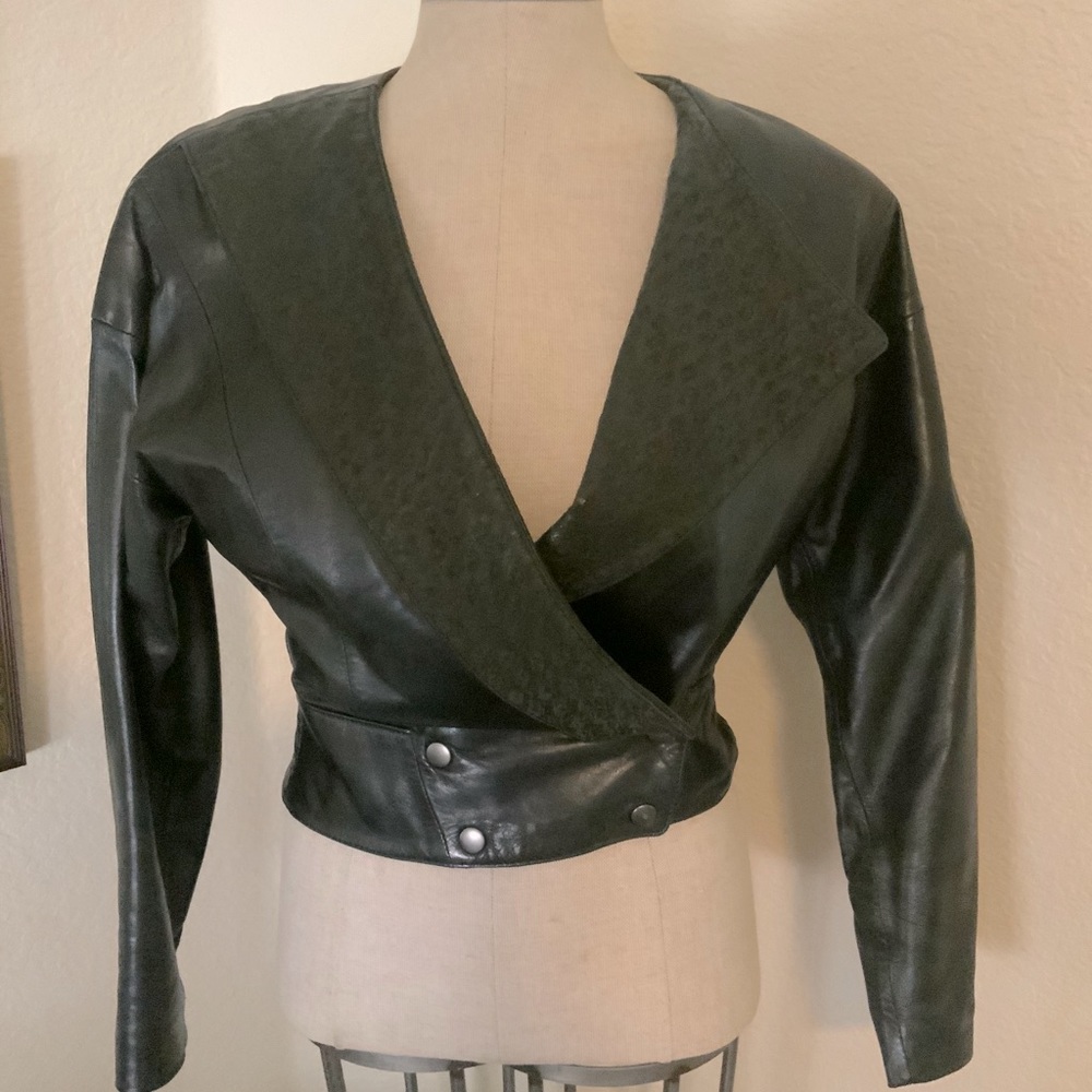 Vintage 80s lamb leather jacket